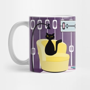 Lounging Cat Purple Mug